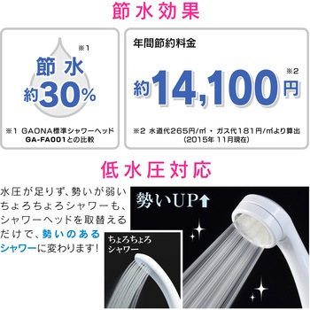 これカモ シャワーヘッドとホースのセット GAONA(ガオナ)