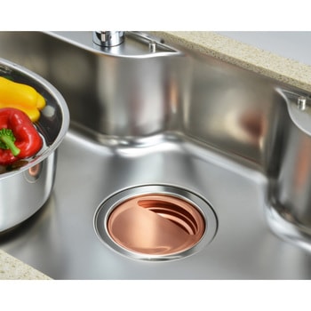 これカモ シンク用 銅製のゴミカゴとフタのセット GAONA(ガオナ)