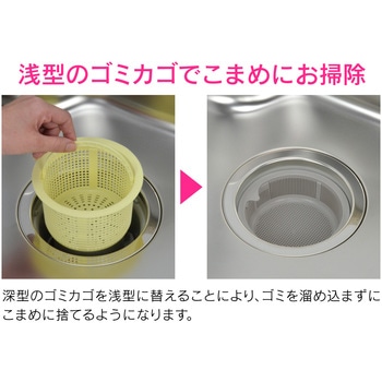 赤札見つけ シンク用 ゴミカゴ(細かい目 ゴミを逃さない プラスチック製) GAONA(ガオナ)