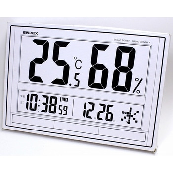 TD-8170 ジャンボソーラー温湿度計 エンペックス気象計 デジタル 置