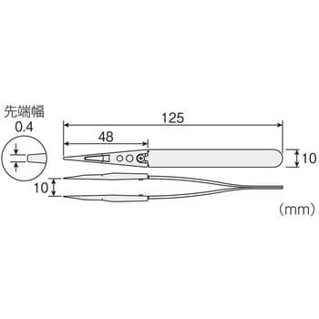 P-641-S ESDチップピンセット 1本 ホーザン 【通販サイトMonotaRO】