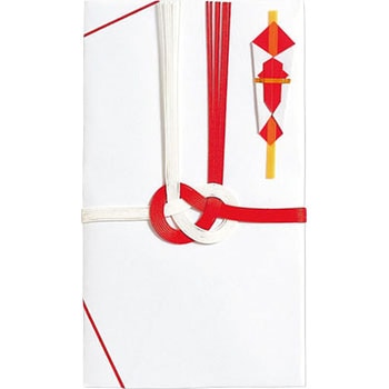 祝金封 赤白7本斜折 マルアイ