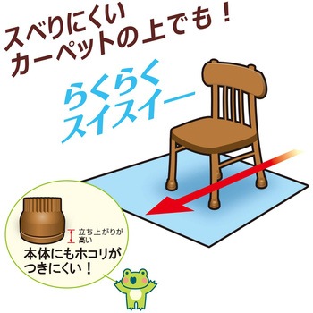 家具のスベリ材CAP 丸脚角脚兼用 WAKI