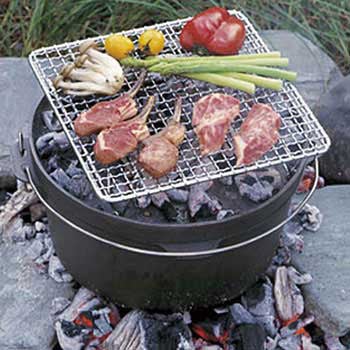 ダッチオーブン用角型焼きアミ270〈脚付〉 CAPTAIN STAG