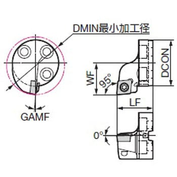 内径旋削用 スマートダンパー 交換式ヘッド(ポジティブインサート用) SCLC 奥端面加工 - 住友電工ハードメタル