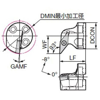 内径旋削用 スマートダンパー 交換式ヘッド(ポジティブインサート用) SVUB 倣い加工 - 住友電工ハードメタル
