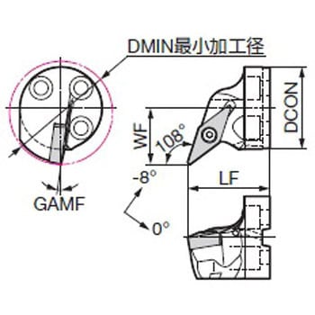 内径旋削用 スマートダンパー 交換式ヘッド(ポジティブインサート用) SVQB 倣い加工 - 住友電工ハードメタル
