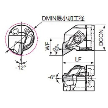 内径旋削用 スマートダンパー 交換式ヘッド(ネガティブインサート用) DDUN 倣い加工 住友電工ハードメタル