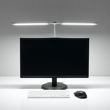 LED2灯クランプスタンドライト調光機能付き ヤザワコーポレーション