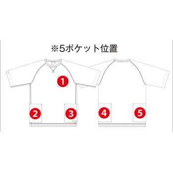 5ポケット 半袖Tシャツ コーコス信岡