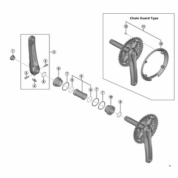 FC-M522 CG BOLT 4PCS SHIMANO(シマノ)