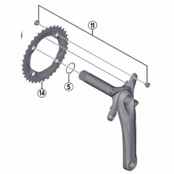 FC-M615 ボルト4P/ナット4P SHIMANO(シマノ)