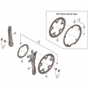 Y1V407010 FC-RS200 右クランク 165mm 1個 SHIMANO(シマノ) 【通販モノタロウ】