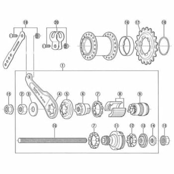 COA-E ハブジク 165mm - SHIMANO(シマノ)