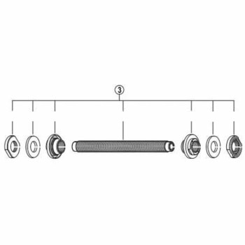 Y2SW98010 ハブ軸組立品(軸長108mm/ 玉間100mm) 1個 SHIMANO