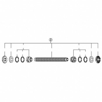 Y2T398040 ハブ軸組立品(軸長108mm/ 玉間100mm) 1個 SHIMANO(シマノ