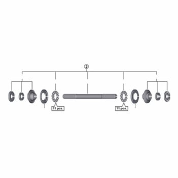ハブ軸組立品(軸長108mm/ 玉間100mm) SHIMANO(シマノ)