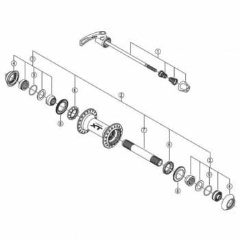 Y2UB98010 クイック軸組立品(133mm) 1個 SHIMANO(シマノ) 【通販