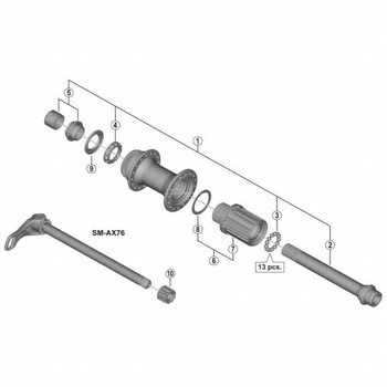 FH-M8010 フリーホイールクミ SHIMANO(シマノ)