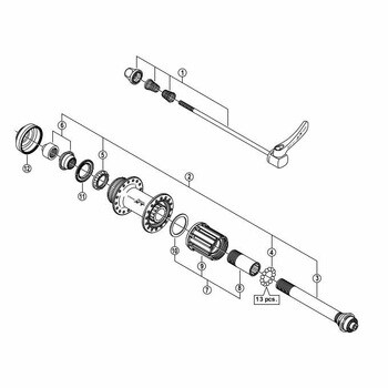 Y3D098040 クイック軸組立品(173mm/ブラック) 1個 SHIMANO Y3D098040 クイック軸組立品(173mm/ブラック) 1個 SHIMANO