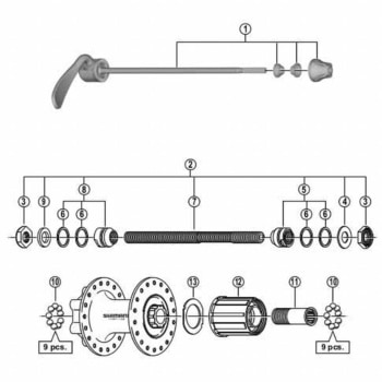 Y3SL98030 フリーホイール部組立品(右防水キャップ付) 1個 SHIMANO