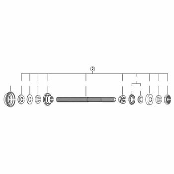 Y3SP98010 ハブ軸組立品(軸長146mm/ 玉間135mm) 1個 SHIMANO(シマノ