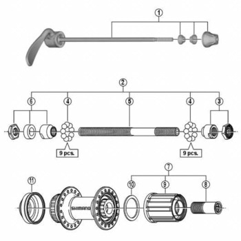 右ロックナットユニット SHIMANO(シマノ)