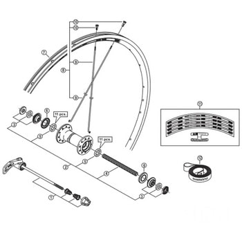 クイック軸組立品(133mm) SHIMANO(シマノ)