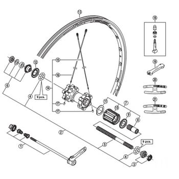 スポーク 270mm プラグ ワッシャー付 自転車用品