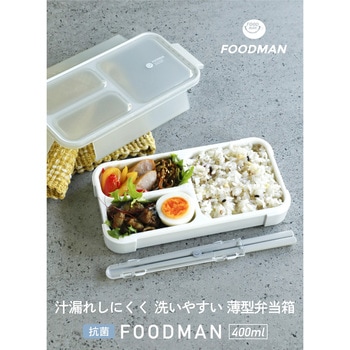 薄型弁当箱 抗菌フードマン dsk.pig