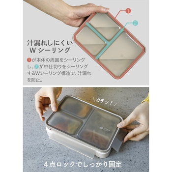 薄型弁当箱 抗菌フードマン dsk.pig