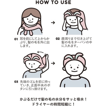 carari 吸水アニマルヘアターバン シービージャパン