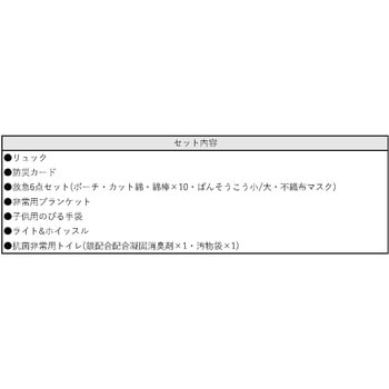 くまモンの防災ぬいぐるみリュックL&防災10点セット ブレイン