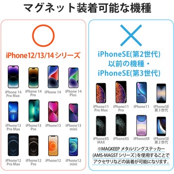 スマホ スタンド MagSafe iPhone用 ホルダー マグネット スマホ取付簡単 カードケース機能 エレコム
