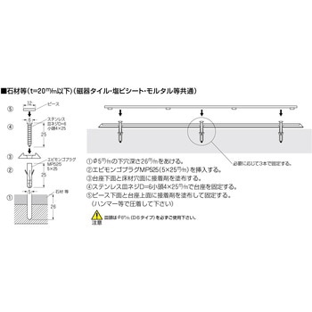 線鋲ステンレス製ビス止めタイプ ケージーパルテック