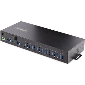 USB3.0ハブ/16ポート(16xUSB-A)/産業用メタル筐体/最大120W共有/ESD保護/PC2台+U2切換/DIN・壁面・ラックマウント StarTech.com