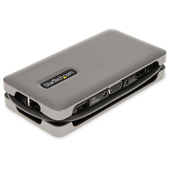 ドッキングステーション/USB-C接続/1画面/4K60Hz HDMIまたは1080p VGA/100W PD/USBハブ/LAN/32cmケーブル StarTech.com