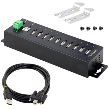 USB210AIND-USB-A-HUB USBハブ/USB2.0接続/10ポート/産業用メタル筐体