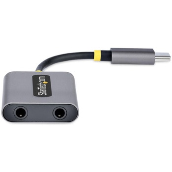 オーディオスプリッター/USB-C接続/2ポート3.5mm4極ステレオミニジャック/マイク入力付/24bitDAC StarTech.com
