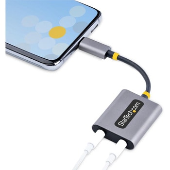 オーディオスプリッター/USB-C接続/2ポート3.5mm4極ステレオミニジャック/マイク入力付/24bitDAC StarTech.com
