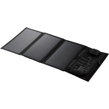 ソーラーパネル 充電器 発電最大出力21W タイプC×1 USB A×1 電流チェッカー搭載 折りたたみ式 エレコム
