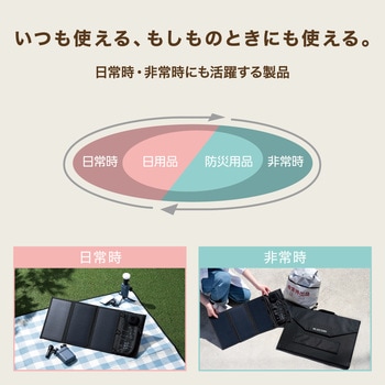 ソーラーパネル 充電器 発電最大出力21W タイプC×1 USB A×1 電流チェッカー搭載 折りたたみ式 エレコム