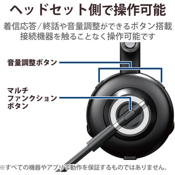 ヘッドホン ヘッドセット マイク付き 無線 Bluetooth ワイヤレス 片耳 オーバーヘッドタイプ 充電スタンド付き 単一指向性  【 iPhone Android スマホ Windows PC 等対応 】 ブラック エレコム