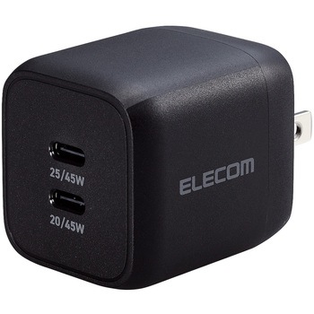 EC-AC4245BK USB Type-C [d PD PPSΉ vo45W Type C~2 ܂肽݃vO ^ y GR 1.2A 31177355