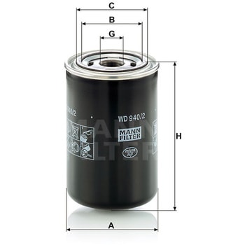 WD940/2 �A���ԗp�������u�C�I�C���t�B���^�[ MANN-FILTER 31181485