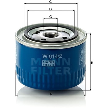 輸入車用オイルフィルター，油圧フィルター、オートマチックトランスミッション MANN-FILTER