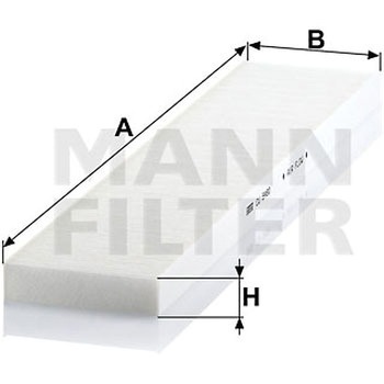 輸入車用キャビンフィルター MANN-FILTER