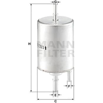 WK720/3 輸入車用フューエルフィルター 1個 MANN-FILTER 【通販サイト