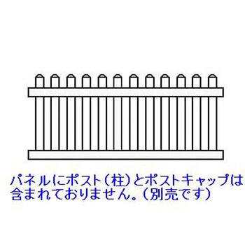 パイナルフェンス ルーテッドストレートピケット パネル(スペード) カリテス