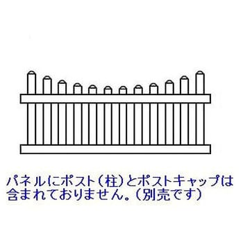 RSC-900G バイナルフェンス ルーテッドスカラップドピケット パネル(ドッグイヤー) 1組 カリテス 【通販モノタロウ】